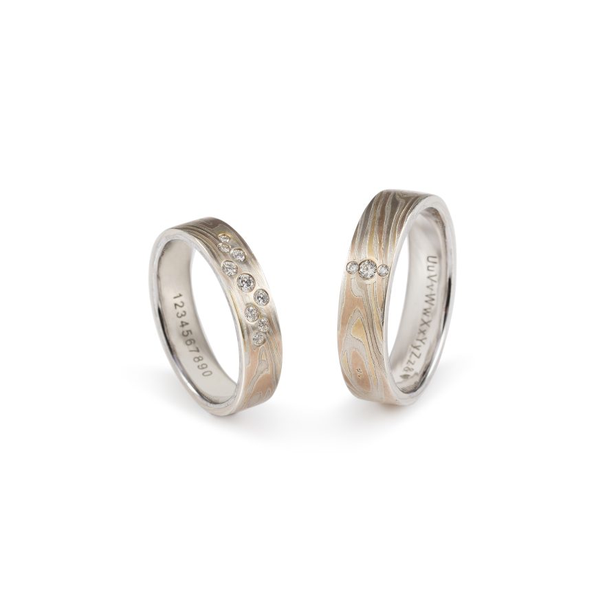 Alya & Mistral Matching Wedding Ring Set