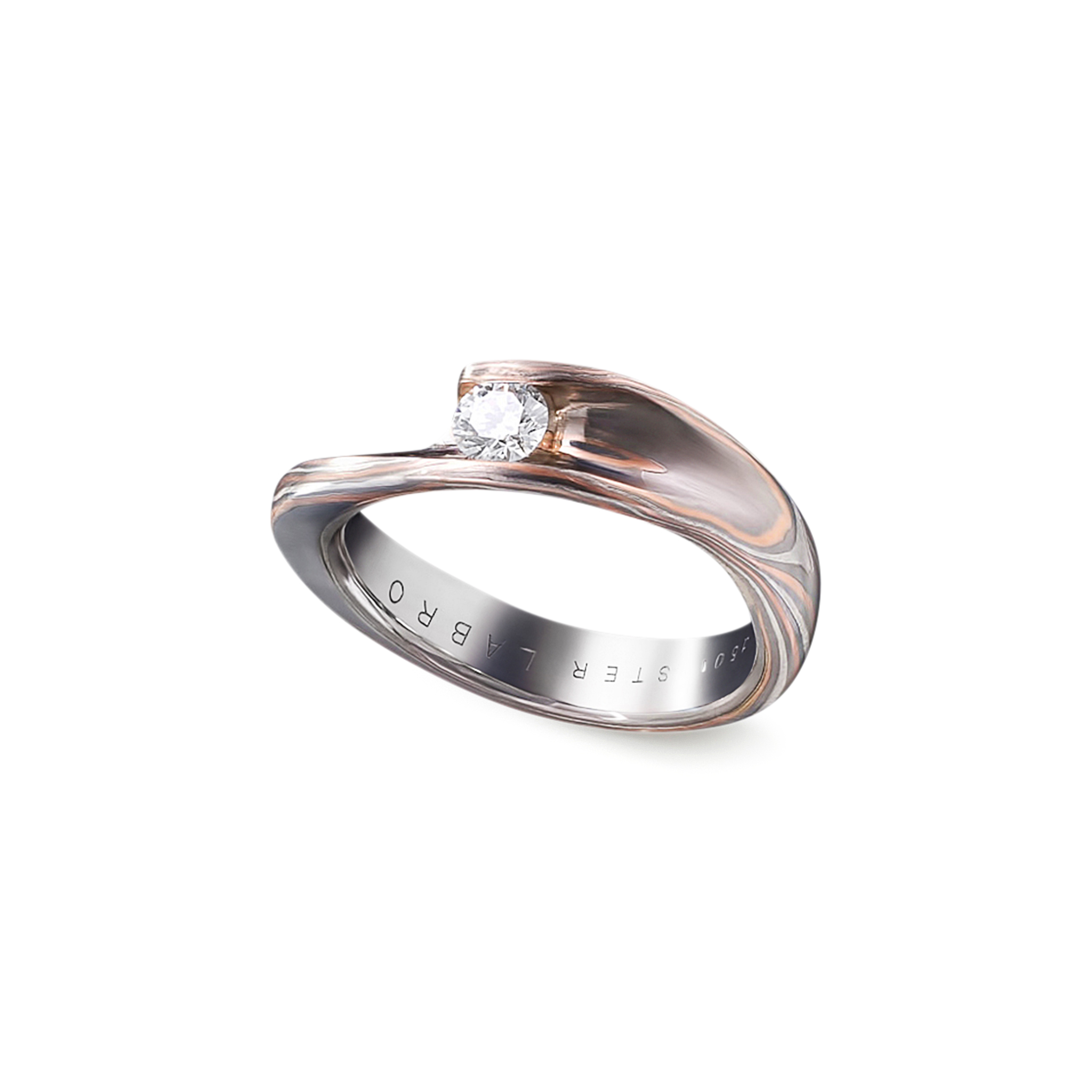 Eos Mokume Handcrafted Engagement Ring