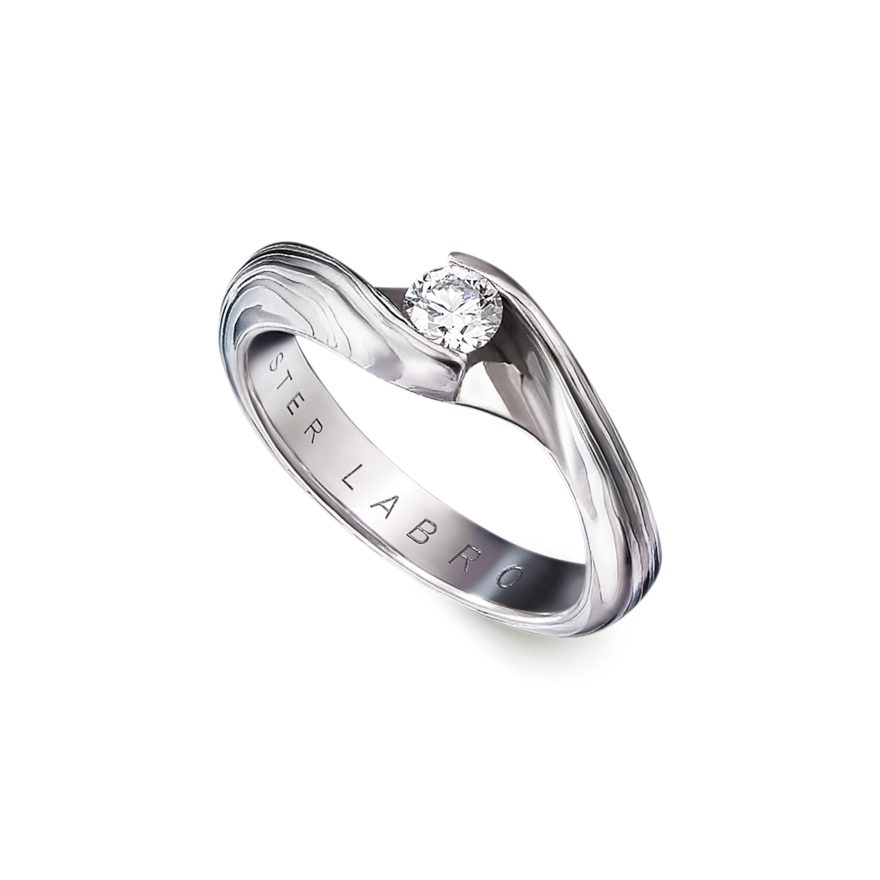 Ki Mokume Engagement Ring